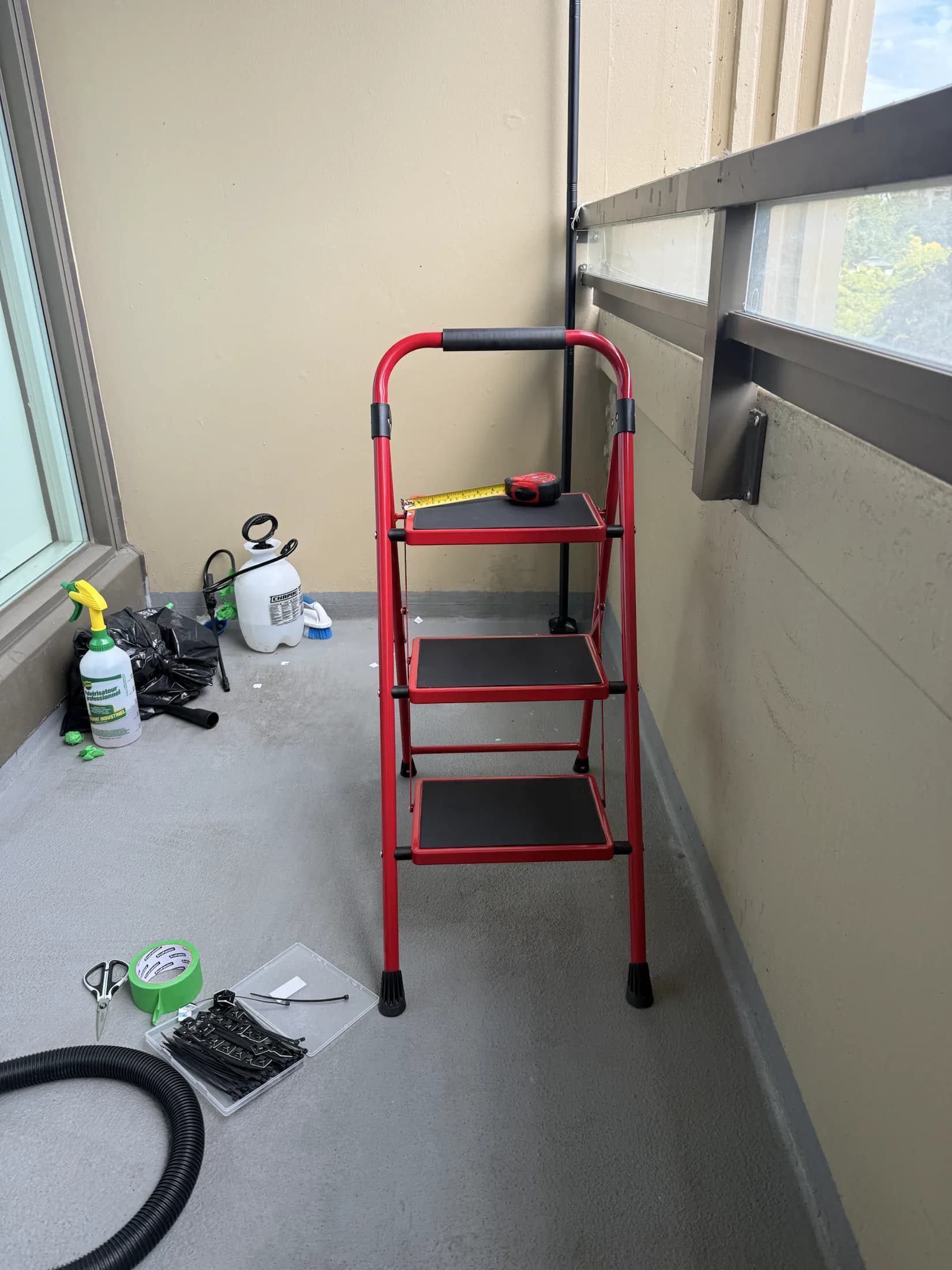 Prepared Vancouver balcony with installation equipment